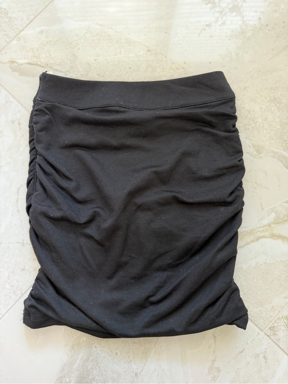 Princess Polly Black Ruched Mini Skirt